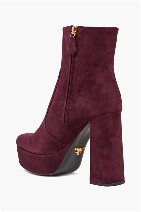 how much is prada boots|Prada suede platform boots.